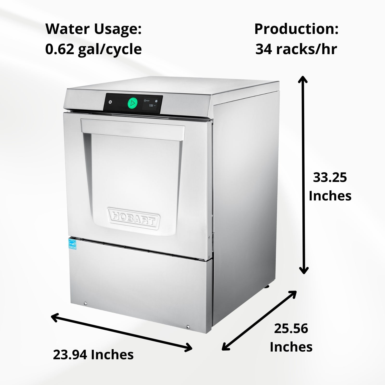 Hobart LXNH-2 Dishwasher, Undercounter