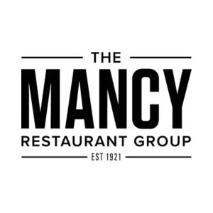Logo of The Mancy Restaurant Group with a black text on a white background