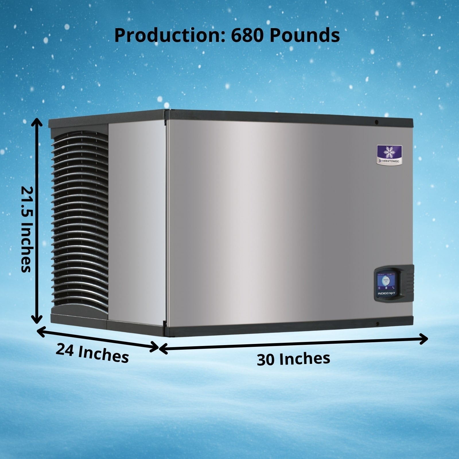 Manitowoc IDT0750A 680 lb. Air Cooled Full Dice Cube Ice Machine Head