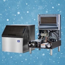 Manitowoc UDP0310W 330 lb. Water Cooled Full Cube Ice Maker with Bin