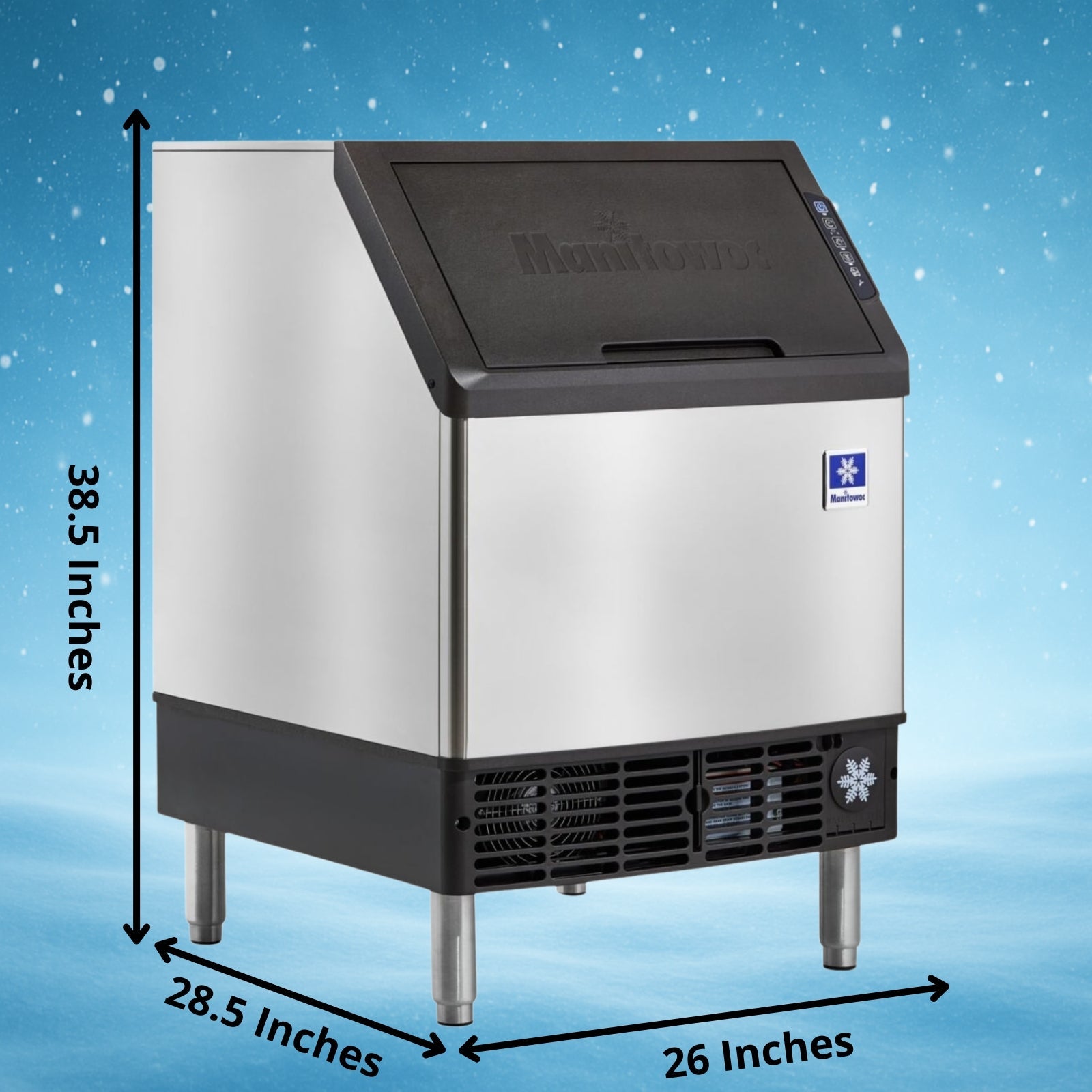 Manitowoc UDP0240A 250 lb. Air Cooled Full Cube Ice Maker with Bin