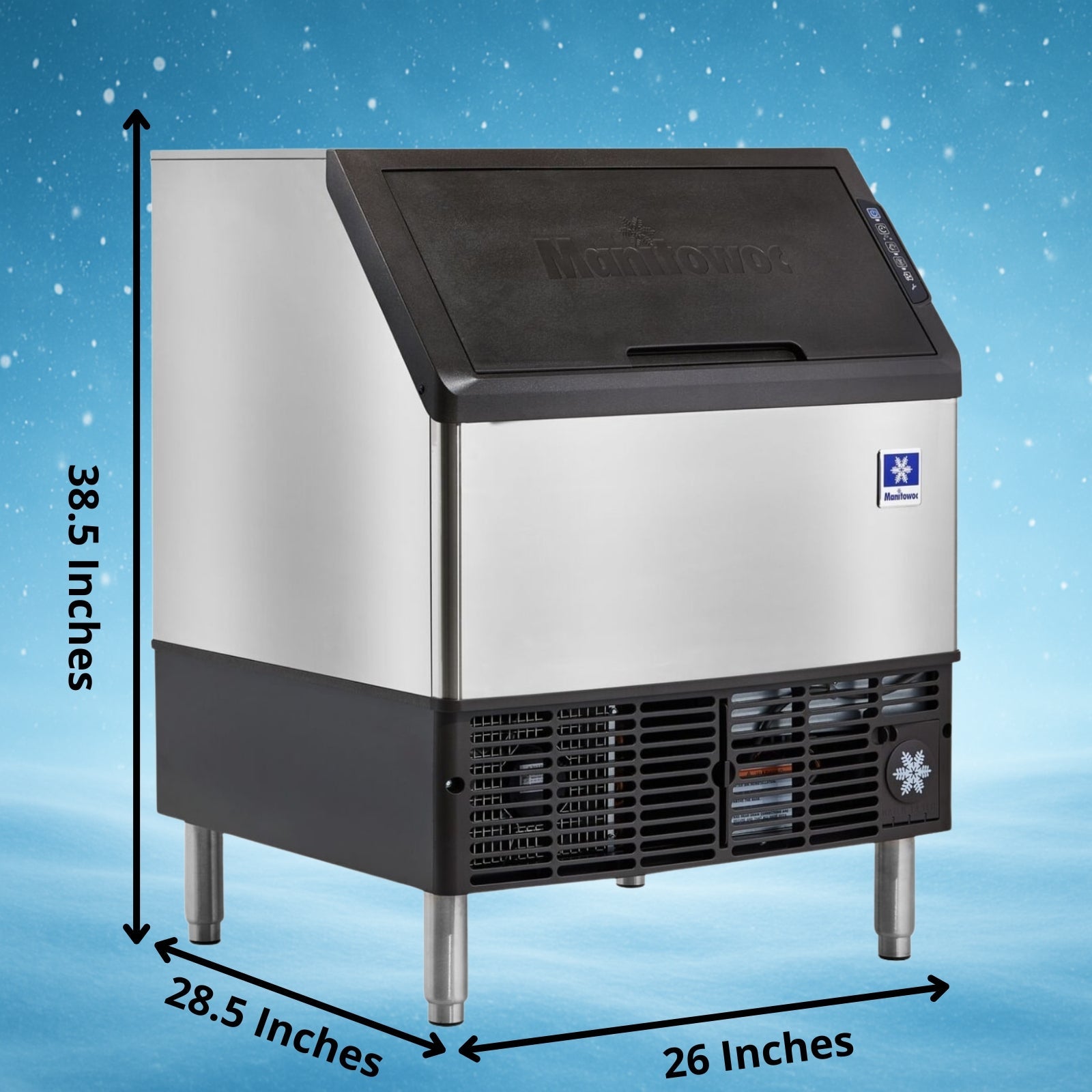 Manitowoc UDP0310W 330 lb. Water Cooled Full Cube Ice Maker with Bin