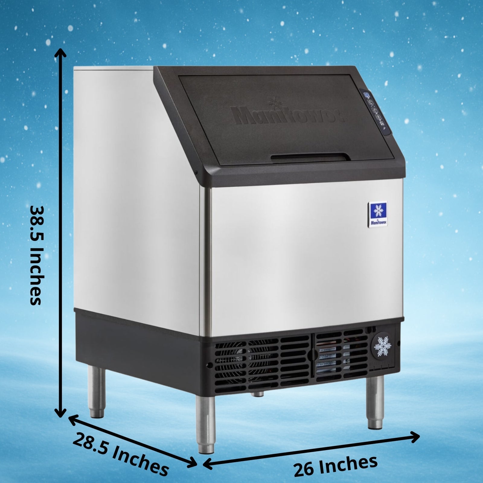 Manitowoc UYP0140A 150 lb. Air Cooled Half Cube Ice Maker with Bin