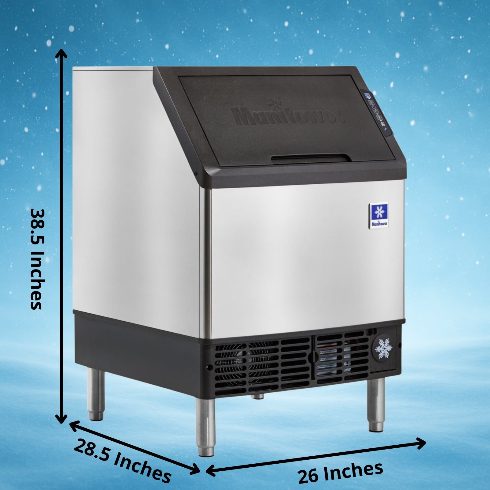 Manitowoc UYP0190A 200 lb. Air Cooled Half Cube Ice Maker with Bin