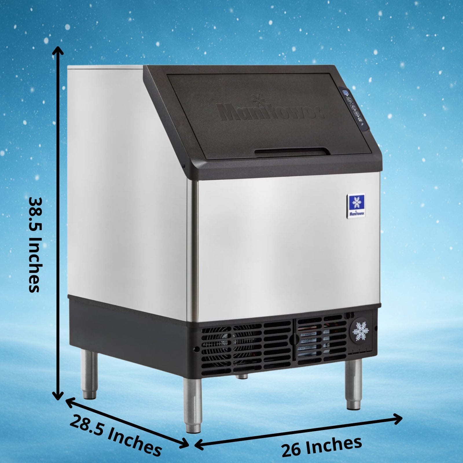 Manitowoc UYP0240A 250 lb. Air Cooled Half Cube Ice Maker with Bin