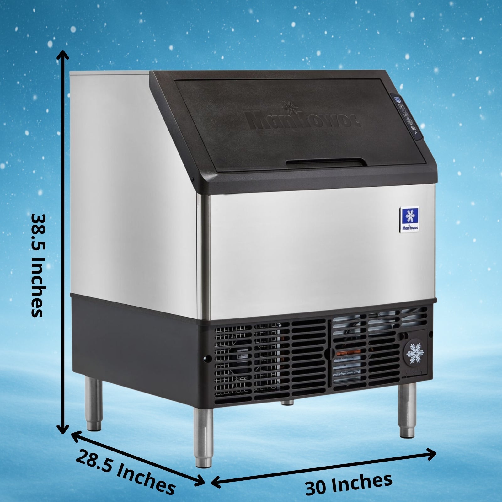 Manitowoc UYP0310A 330 lb. Air Cooled Half Cube Ice Maker with Bin