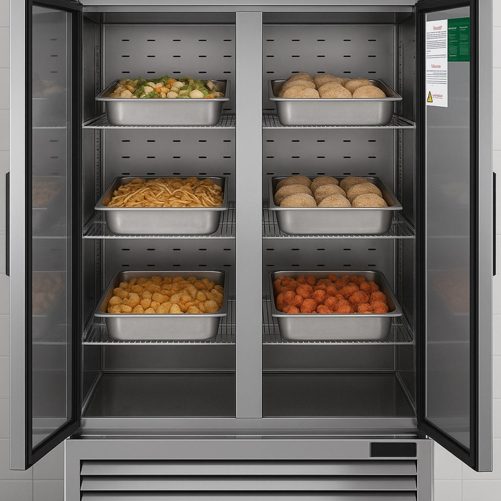 Atosa MBF8503GR 55" 2-Solid Door Bottom Mount Reach-In Freezer | 44.8 Cu. Ft.