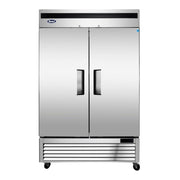 Atosa MBF8503GR 55" 2-Solid Door Bottom Mount Reach-In Freezer | 44.8 Cu. Ft.