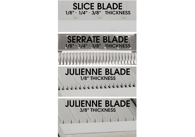 Winco MDL-18 Stainless Steel 4-Setting Mandoline Slicer Set