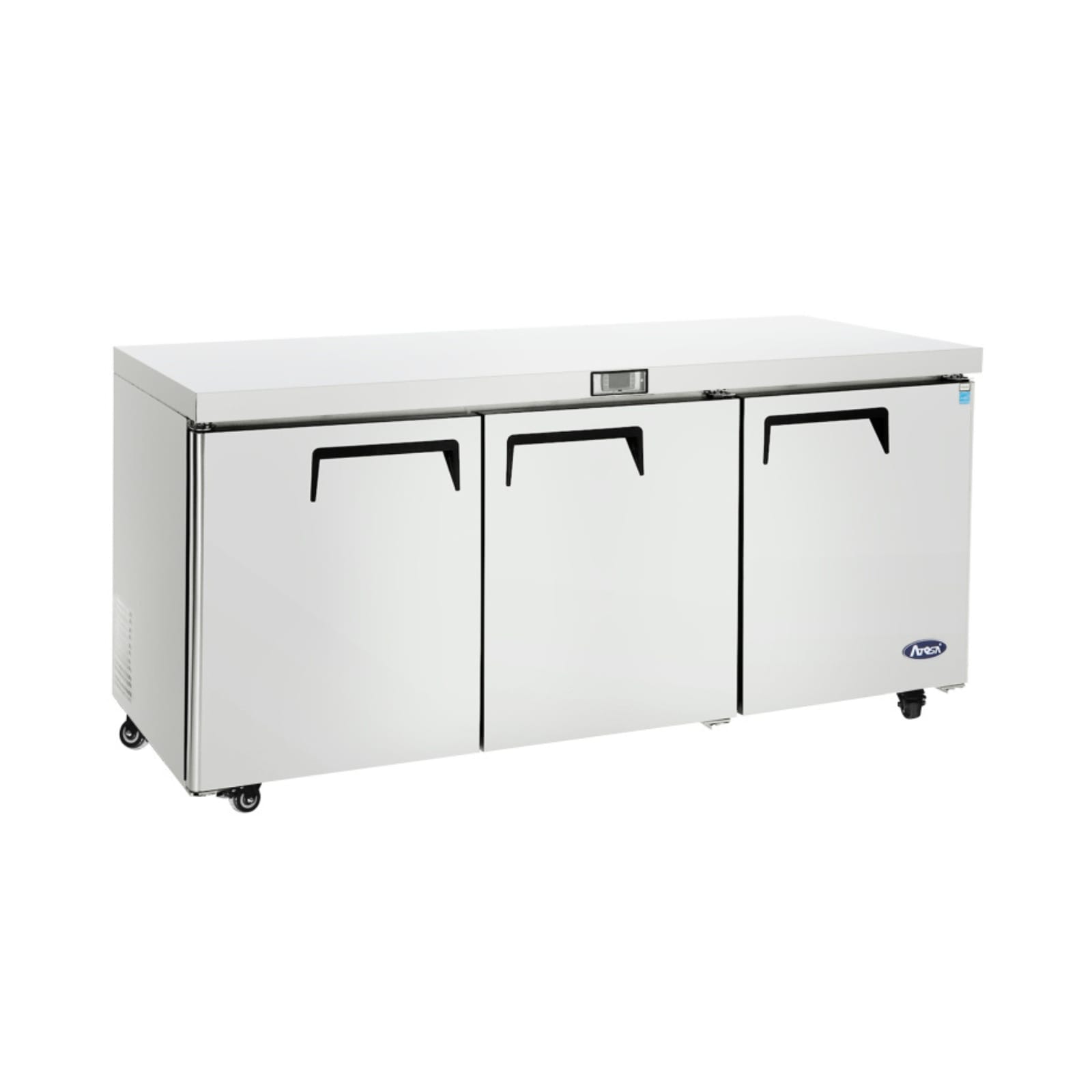 Atosa MGF8404GR 73" 3-Solid Door Undercounter Reach-In Refrigerator | 21.1 Cu. Ft.