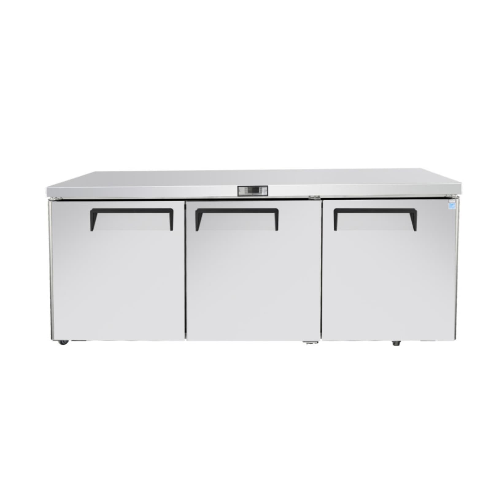 Atosa MGF8404GR 73" 3-Solid Door Undercounter Reach-In Refrigerator | 21.1 Cu. Ft.
