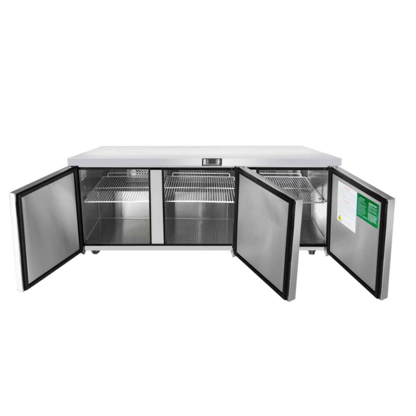 Atosa MGF8404GR 73" 3-Solid Door Undercounter Reach-In Refrigerator | 21.1 Cu. Ft.