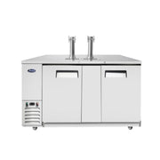 Atosa MKC68GR 68" 2-Dual Faucet Draft Beer Cooler | (3) 1/2 Kegs
