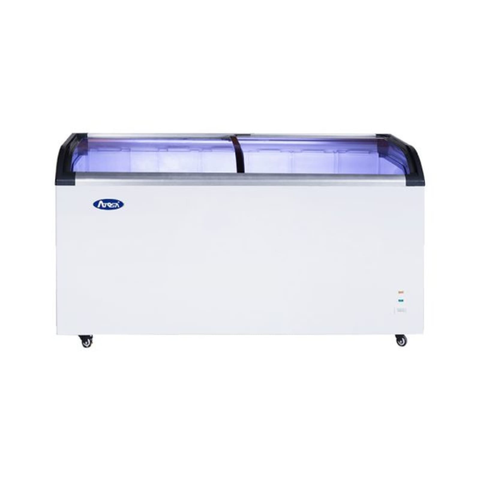 Atosa MMF9113 51" White Slide Glass Lid Chest Freezer | 12.5 Cu. Ft.