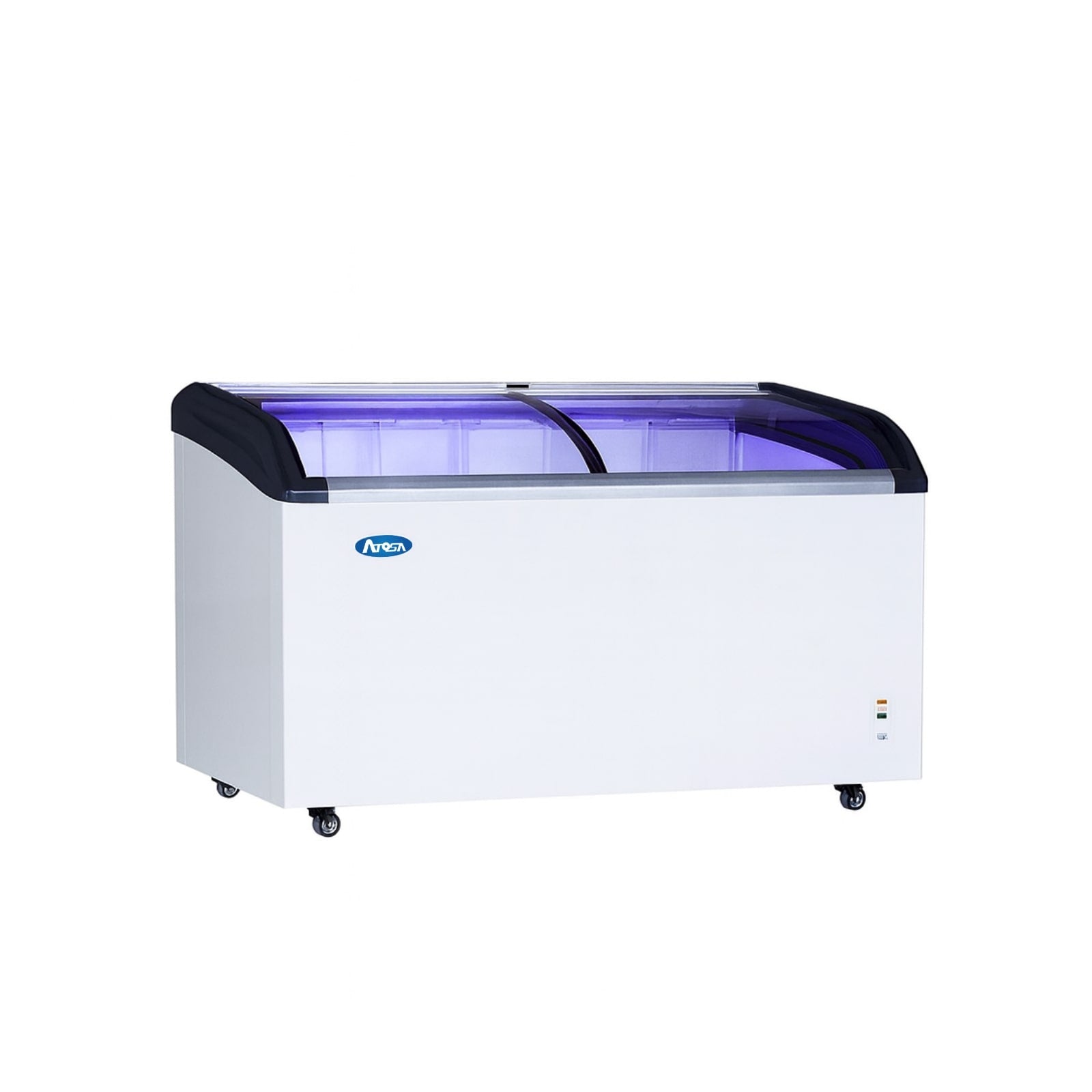 Atosa MMF9113 51" White Slide Glass Lid Chest Freezer | 12.5 Cu. Ft.