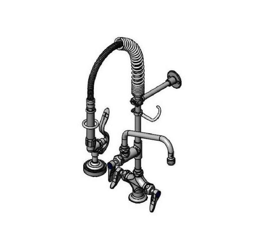 T&S Brass MPZ-2DLN-08-CRF EasyInstall Single Hole Deck Mount Pre-rinse Unit