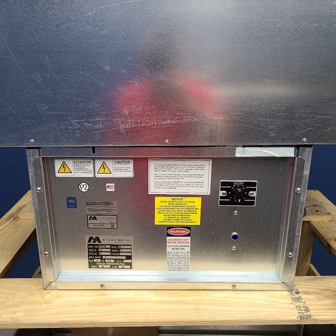 Atlas Metal WCMD-C-3 3 Pan Cold Food Drop-In Unit w/ WFB-3 False Bottom (Closeout)