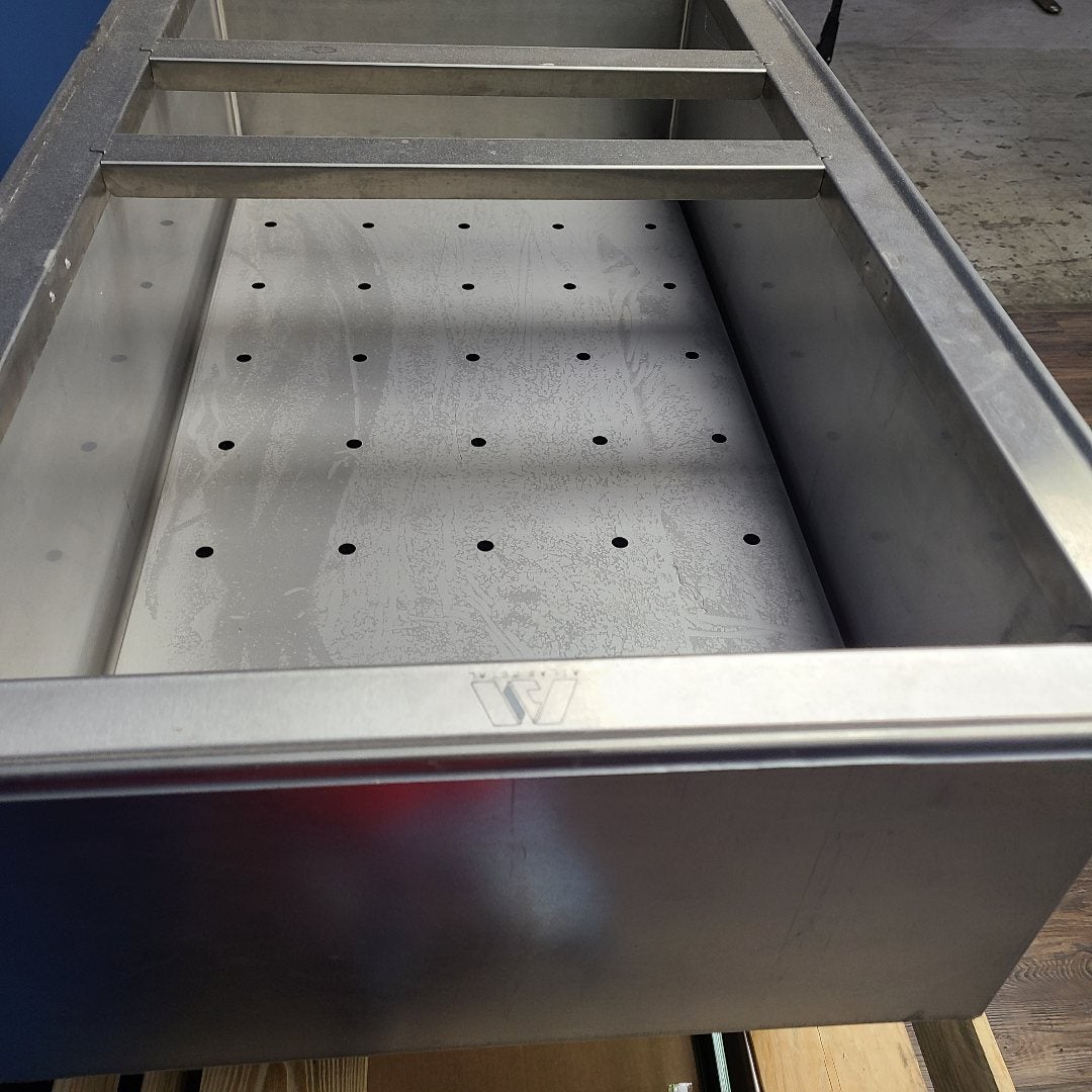 Atlas Metal WCMD-C-3 3 Pan Cold Food Drop-In Unit w/ WFB-3 False Bottom (Closeout)