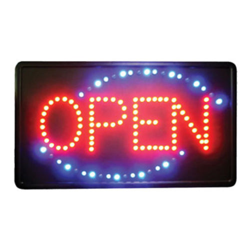 Winco LED-6 LED "OPEN" Sign w/Flashing Pattern | 22" x 13"
