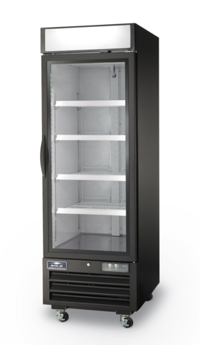 Arctic Air AFGDM23 27" 1 Glass Door Black Merchandiser Freezer | 23 Cu. Ft.