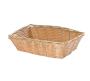 Tablecraft 2472 9" Rectangular Handwoven Bread Basket | Multiple Color Options