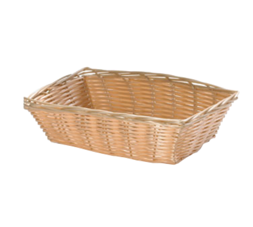 Tablecraft 2472 9" Rectangular Handwoven Bread Basket | Multiple Color Options
