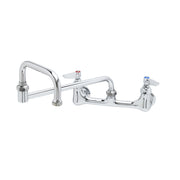 T&S Brass B-0265 8" Center Wall Mount Faucet w/ 18" Double Joint Nozzle