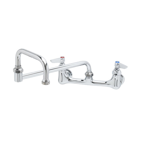 T&S Brass B-0265 8" Center Wall Mount Faucet w/ 18" Double Joint Nozzle