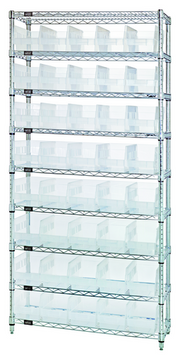 Quantum WR9-204CL Shelving Unit, Wire