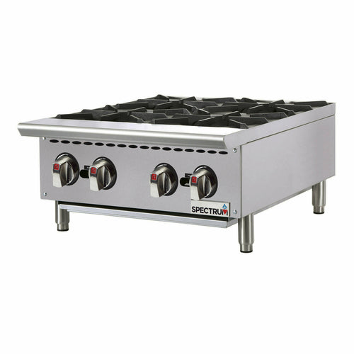 Winco NGHP-4 24" Countertop Gas Hot Plate | 100,000 BTU
