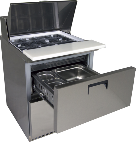 U-Line Corporation (Middleby) UCMT127-SS91A Refrigerated Counter, Mega Top Sandwich / Salad Unit