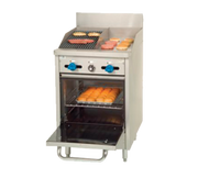 Comstock-Castle F318-12-1RB 24" Gas Griddle & Charbroiler Range w/ Space Saver Oven | 70,000 BTU