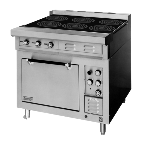 Lang Manufacturing RI36S-ATE Induction Range, Floor Model