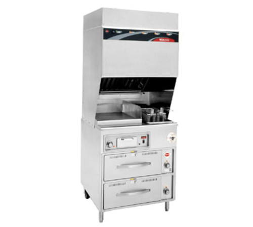 Wells WVFG 15 lb Electric Ventless Fryer with Griddle | 208/240V
