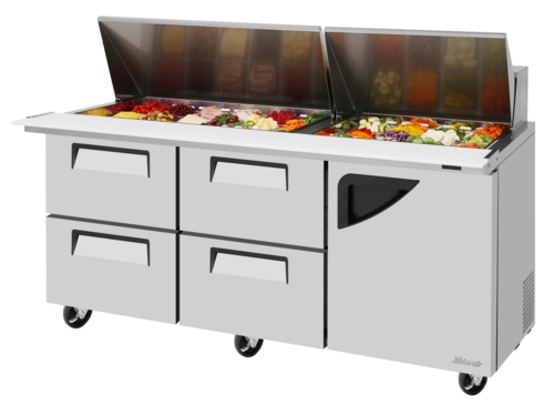 Turbo Air TST-72SD-30-D4R-N Mega Top Sandwich / Salad Prep Table