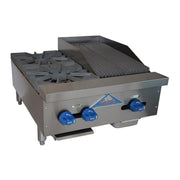 Comstock-Castle FHP24-1RB 24" Gas Countertop Hotplate / Charbroiler Combo | 87,000 BTU