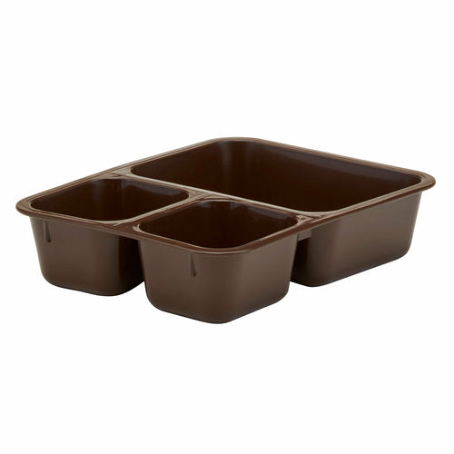Cambro 853FCP Tray-on-Tray 3 Compartment Meal Delivery Tray | 9” x 6”