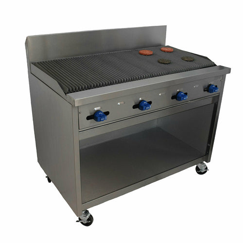 Comstock-Castle F34-4RB 48" Gas Charbroiler Range w/ 46" Cabinet Base | 120,000 BTU