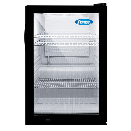 Atosa CTD-3 17.25" 1-Glass Door Countertop Refrigerator Merchandiser | 2.4 Cu. Ft.