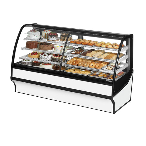 True Mfg. TDM-DZ-77-GE/GE-B-W Dual Temp Display Case