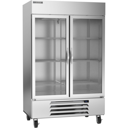 Beverage Air HBR49HC-1-G 52" 2 Glass Door Bottom Mount Reach In Refrigerator | 46.15 Cu. Ft.