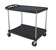 Metro MY2636-25 2 Shelf Plastic Utility Cart | 300 lb. Capacity