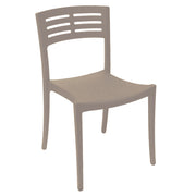 Grosfillex US637181 Vogue Stacking Outdoor Chair | French Taupe