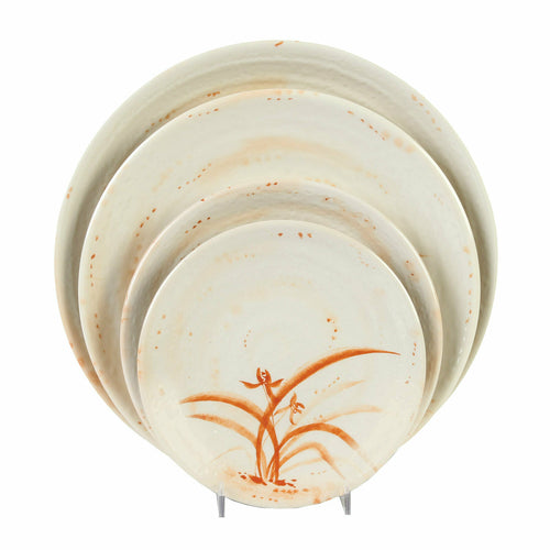 Thunder Group 1707  7-1/2" Gold Orchid Series Melamine Plate | Case of 12