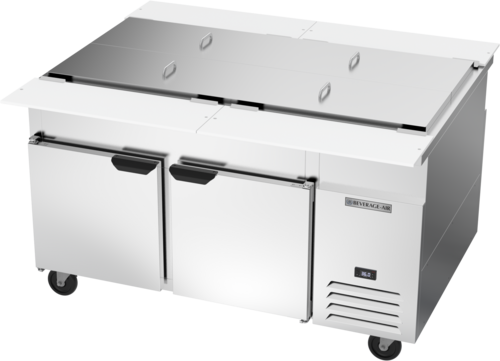 Beverage Air SPE60HC-32M-PT 60" Mega Top Pass-Thru Refrigerated Sandwich Prep Table | (32) 1/6 Pan