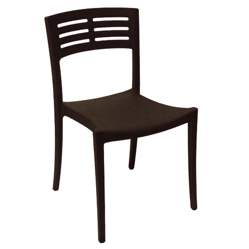 Grosfillex US637017 Vogue Stacking Outdoor Chair | Black