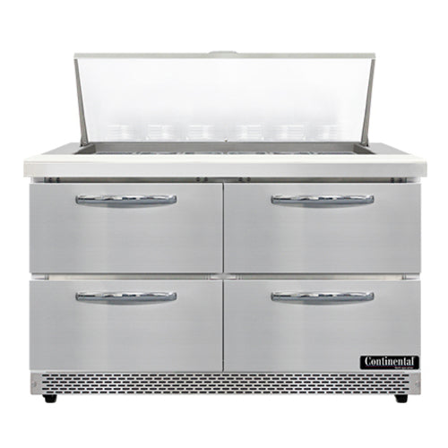 Continental Refrigerator SW48N18M-FB-D Refrigerated Counter, Mega Top Sandwich / Salad Unit