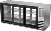 Beverage Air BB72HC-1-GS-F-PT-S 72" 6 Glass Door Stainless Pass Thru Back Bar Cooler | 22.1 Cu. Ft.