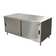 BK Resources CST-3672S Sliding Doors Enclosed Base Work Table | 72” x 36”