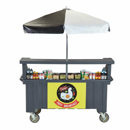 Cambro CVC724 Camcruiser 4 Full Sized Well Vending Cart | 74-1/2" x 31-3/4"